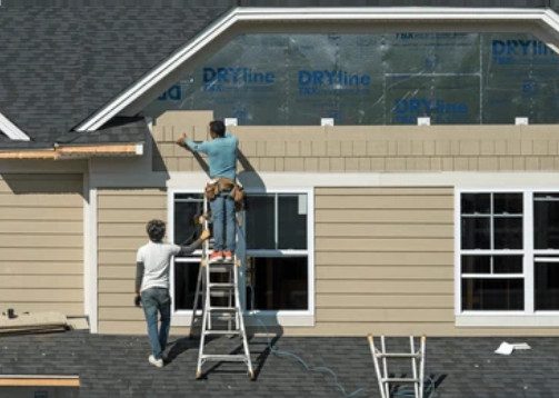 Siding Installation Initial Photo